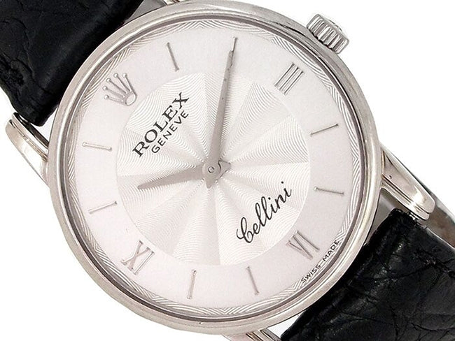 32mm Rolex 18k White Gold Cellini Watch