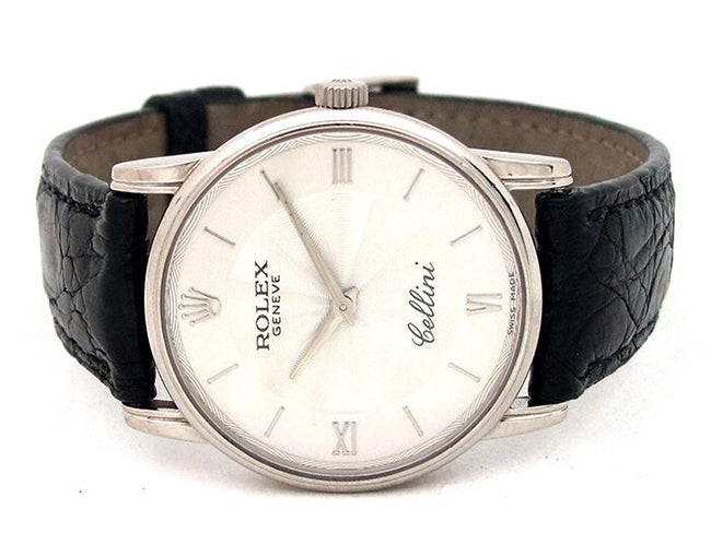 32mm Rolex 18k White Gold Cellini Watch