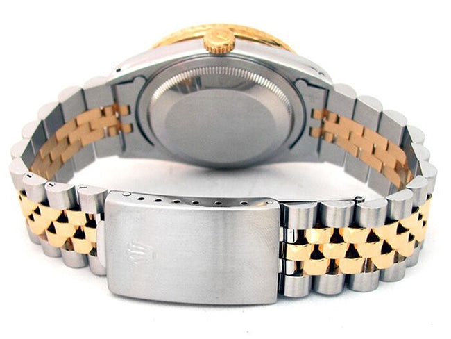 36mm Rolex 18k Yellow Gold and Stainless Steel Oyster Perpetual Datejust Watch