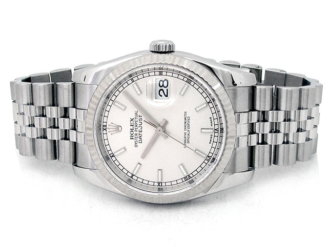 36mm Rolex Stainless Steel Oyster Perpetual Datejust Watch