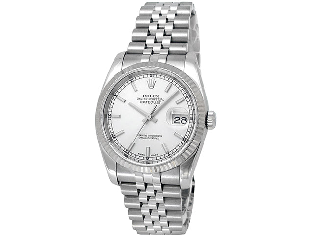 36mm Rolex Stainless Steel Oyster Perpetual Datejust Watch