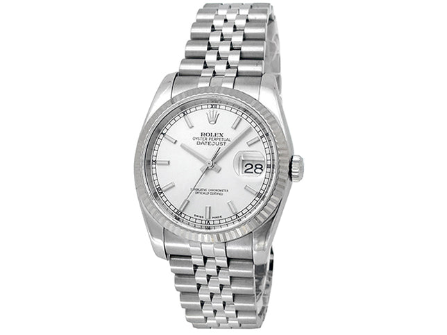 36mm Rolex Stainless Steel Oyster Perpetual Datejust Watch