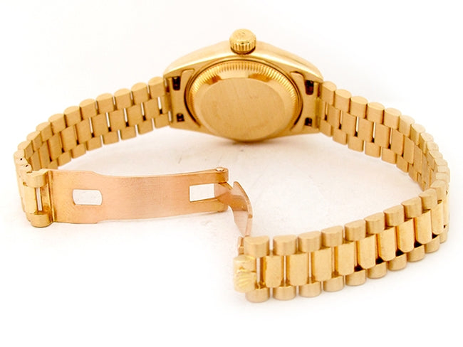 26mm Rolex 18k Yellow Gold Oyster Perpetual Datejust Watch 69138