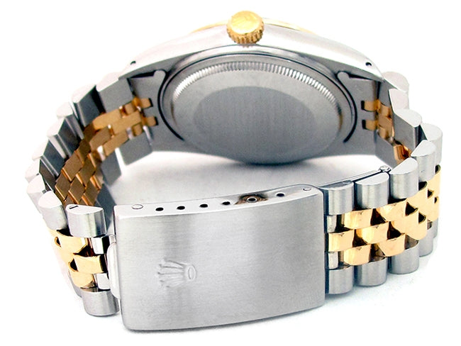 36mm Rolex 18k Yellow Gold and Steel Datejust Watch 16013