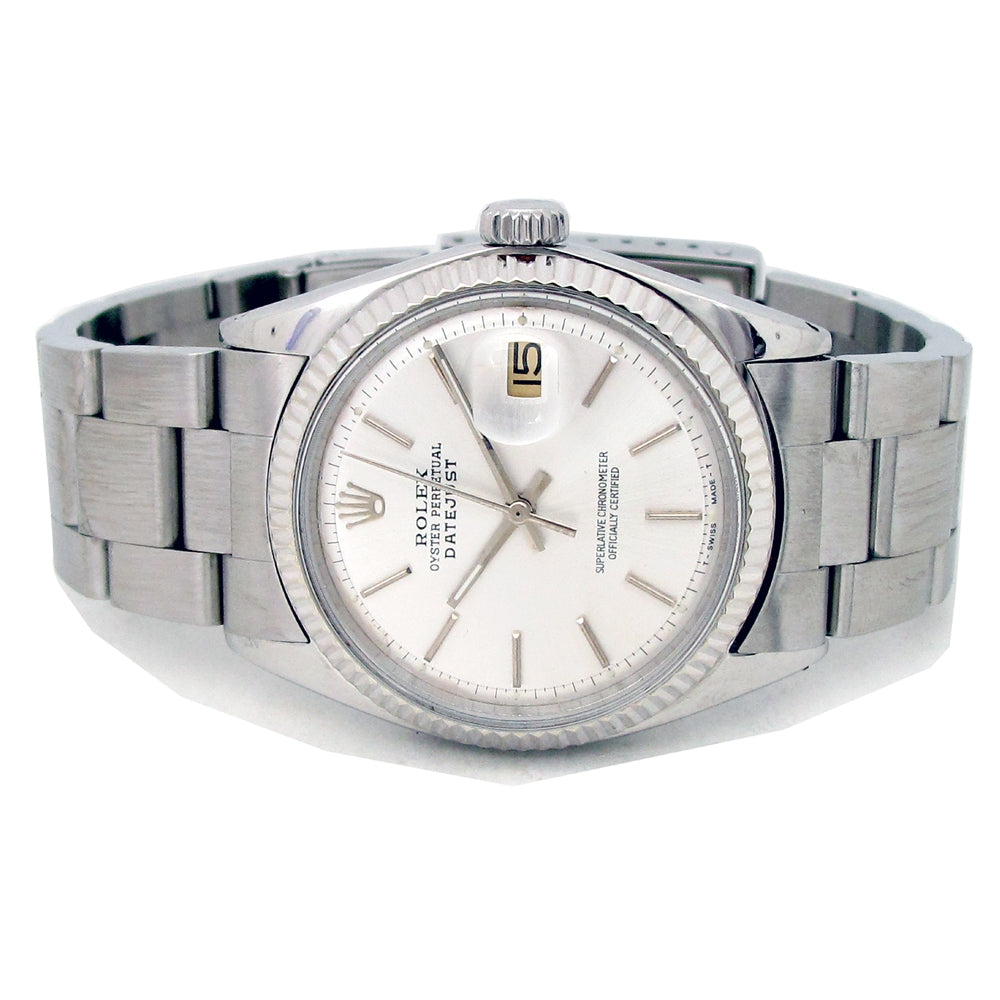 36mm Rolex Stainless Steel Oyster Perpetual Datejust Vintage Watch