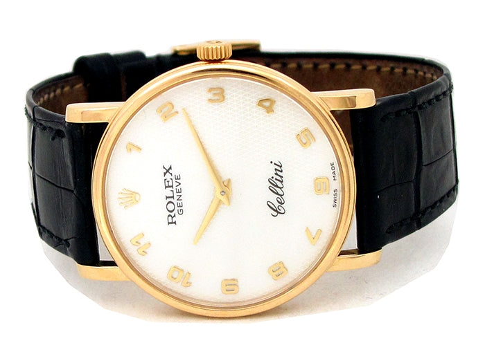 32mm Rolex 18k Yellow Gold Cellini Watch