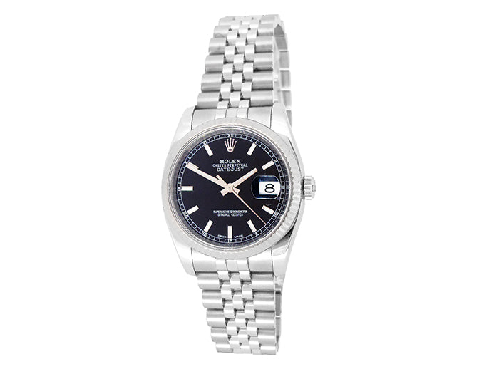 36mm Rolex Stainless Steel Oyster Perpetual Datejust Watch