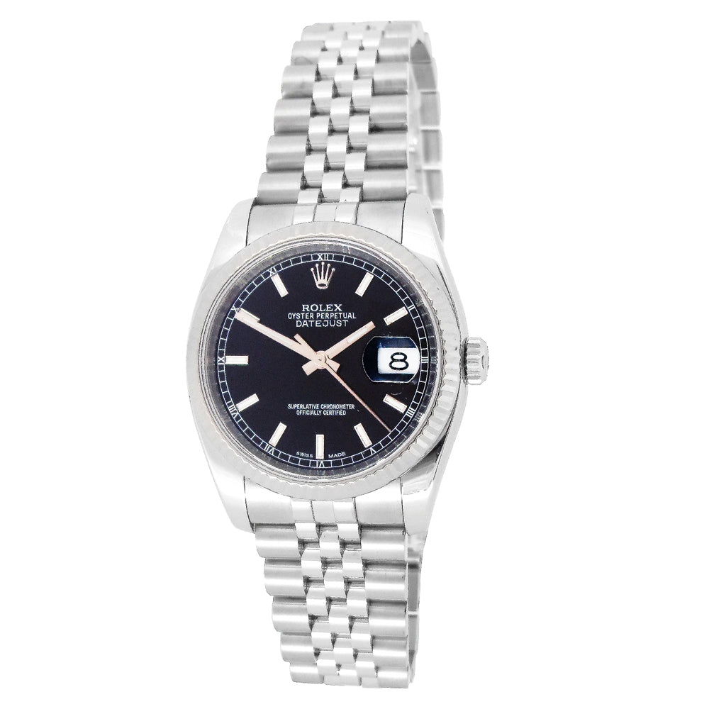 36mm Rolex Stainless Steel Oyster Perpetual Datejust Watch
