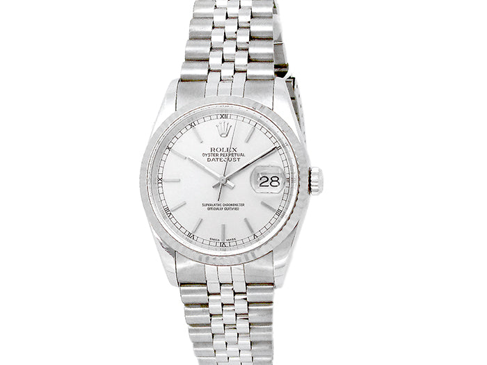 36mm Rolex Stainless Steel Oyster Perpetual Datejust Watch
