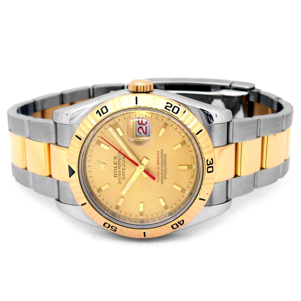 36mm Rolex 18k Yellow Gold and Stainless Steel Oyster Perpetual Datejust Watch