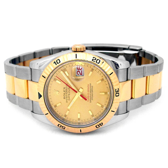 36mm Rolex 18k Yellow Gold and Stainless Steel Oyster Perpetual Datejust Watch