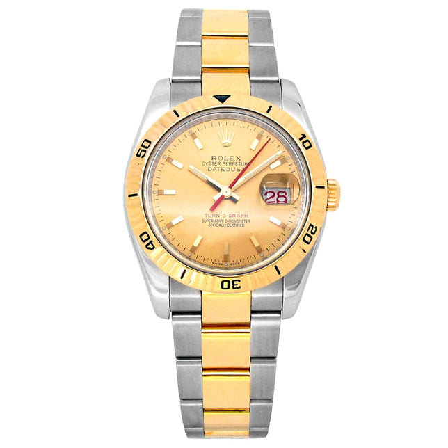 36mm Rolex 18k Yellow Gold and Stainless Steel Oyster Perpetual Datejust Watch