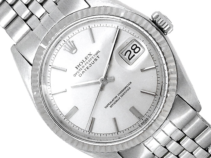 36mm Rolex Stainless Steel Oyster Perpetual Datejust Watch.