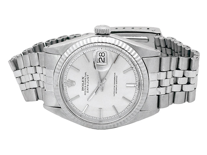 36mm Rolex Stainless Steel Oyster Perpetual Datejust Watch.