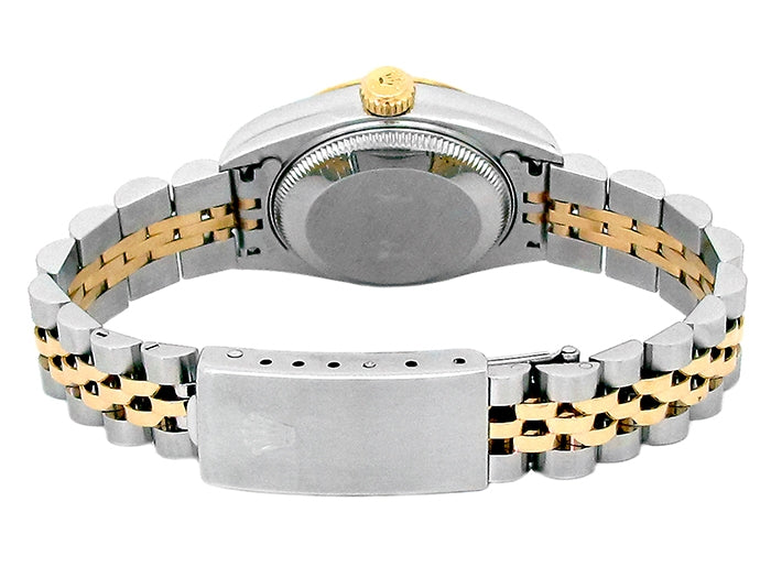 26mm Rolex 18k Yellow Gold and Stainless Steel Oyster Perpetual Datejust Watch.