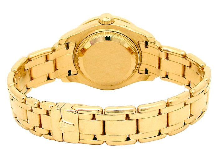 29mm Rolex 18k Yellow Gold Oyster Perpetual Pearlmaster Datejust Watch.