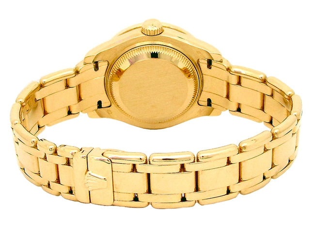 29mm Rolex 18k Yellow Gold Oyster Perpetual Pearlmaster Datejust Watch.