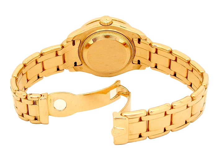 29mm Rolex 18k Yellow Gold Oyster Perpetual Pearlmaster Datejust Watch.
