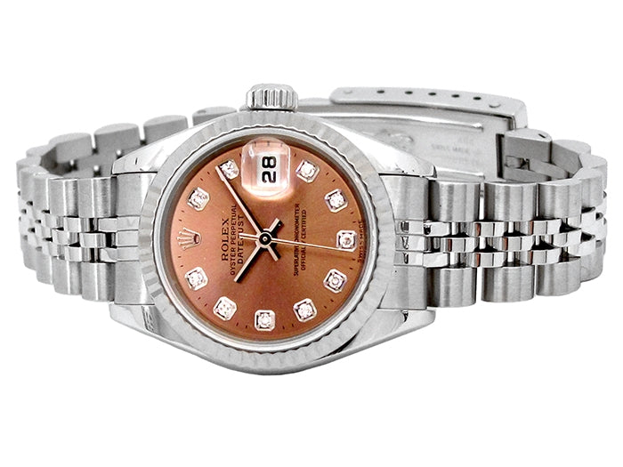 26mm Rolex Stainless Steel Oyster Perpetual Datejust Watch.
