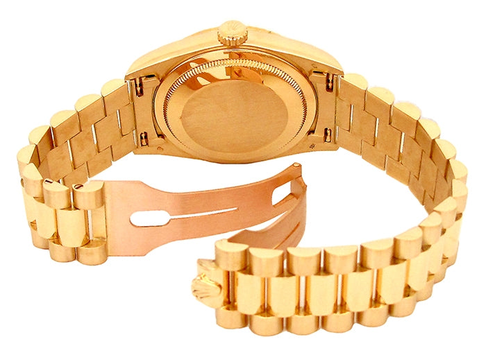 36mm Rolex 18K Yellow Gold Oyster Perpetual Daydate Watch.