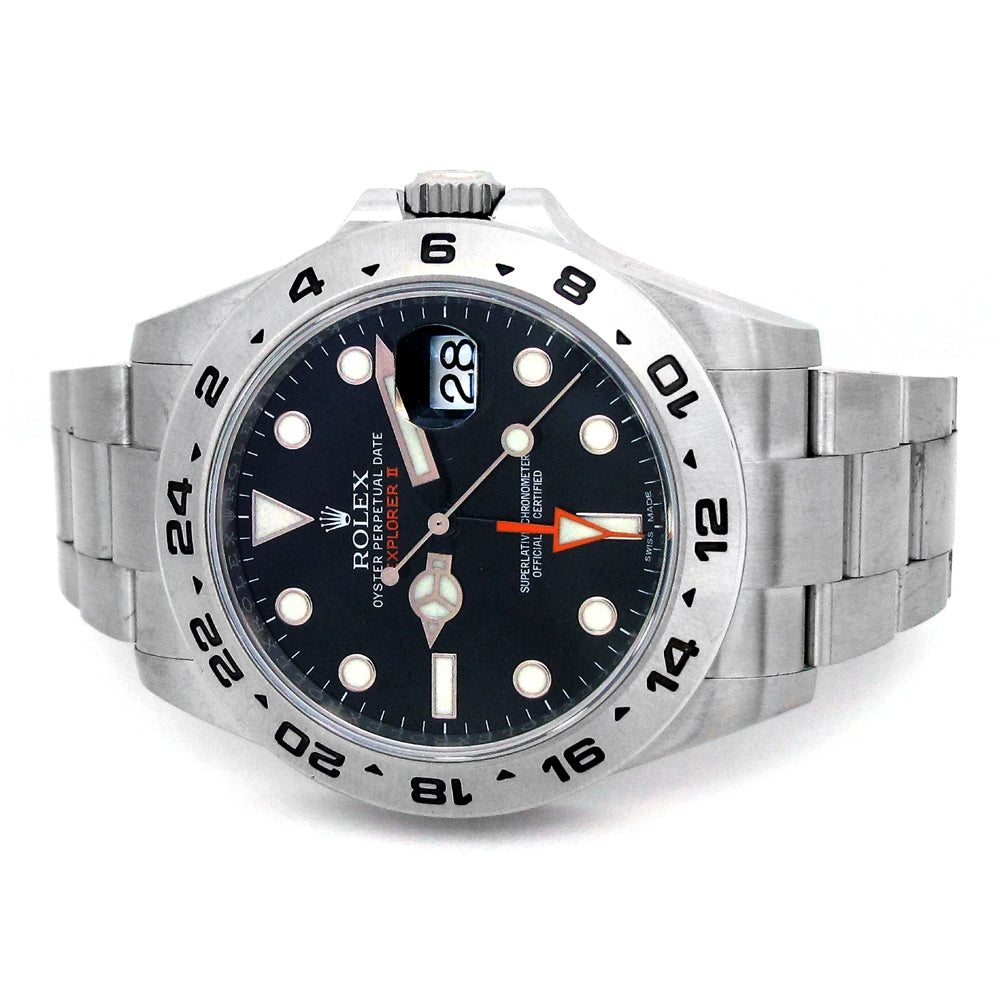 42mm Rolex Stainless Steel Oyster Perpetual Explorer II Watch
