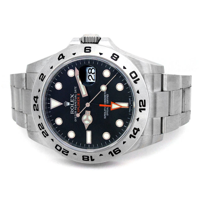 42mm Rolex Stainless Steel Oyster Perpetual Explorer II Watch