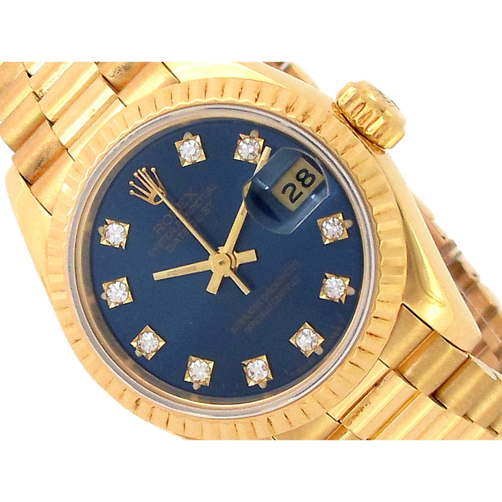 26mm 18k Yellow Gold Rolex Oyster Perpetual President Datejust Watch