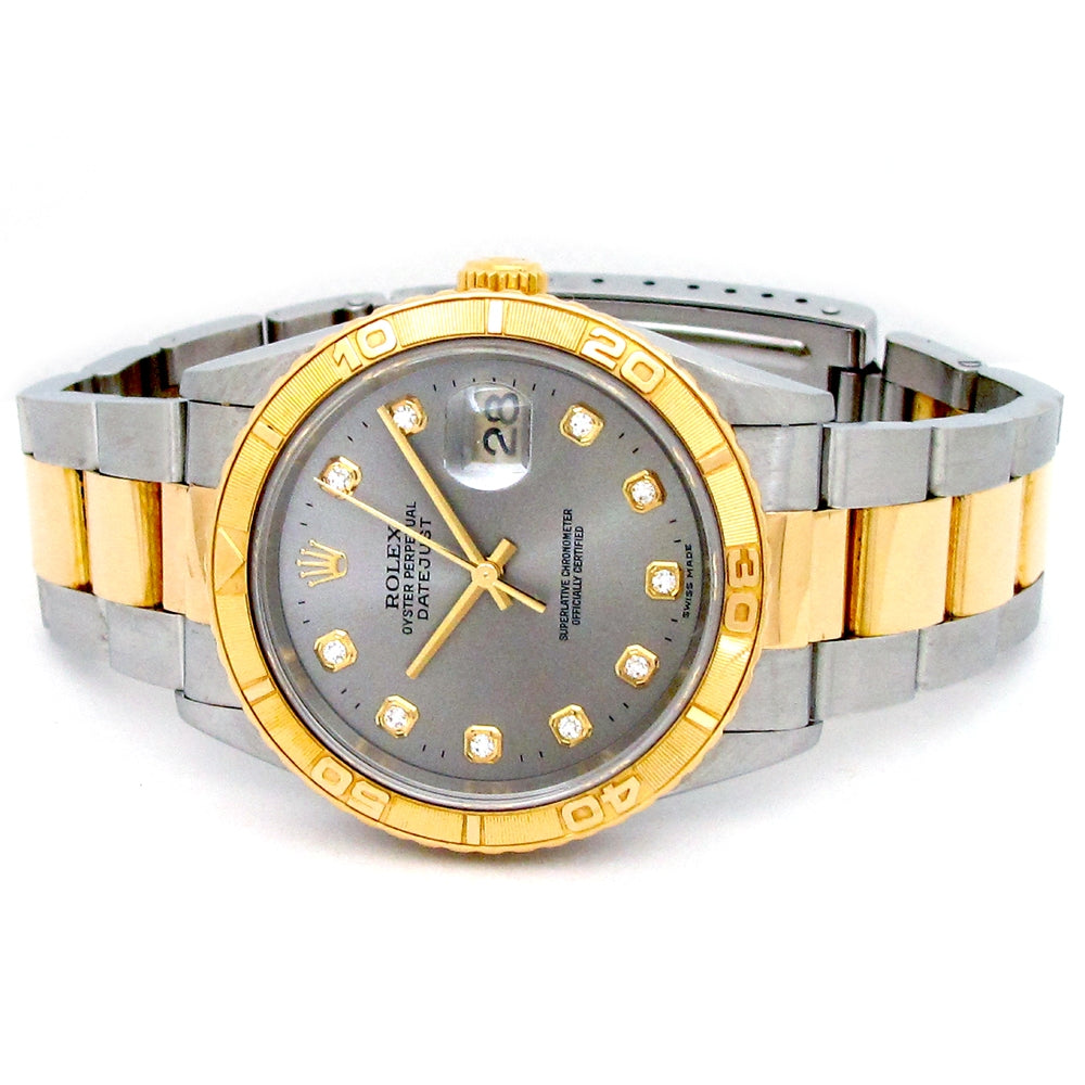 36mm Rolex 18k Yellow Gold and Stainless Steel Oyster Perpetual Datejust Watch