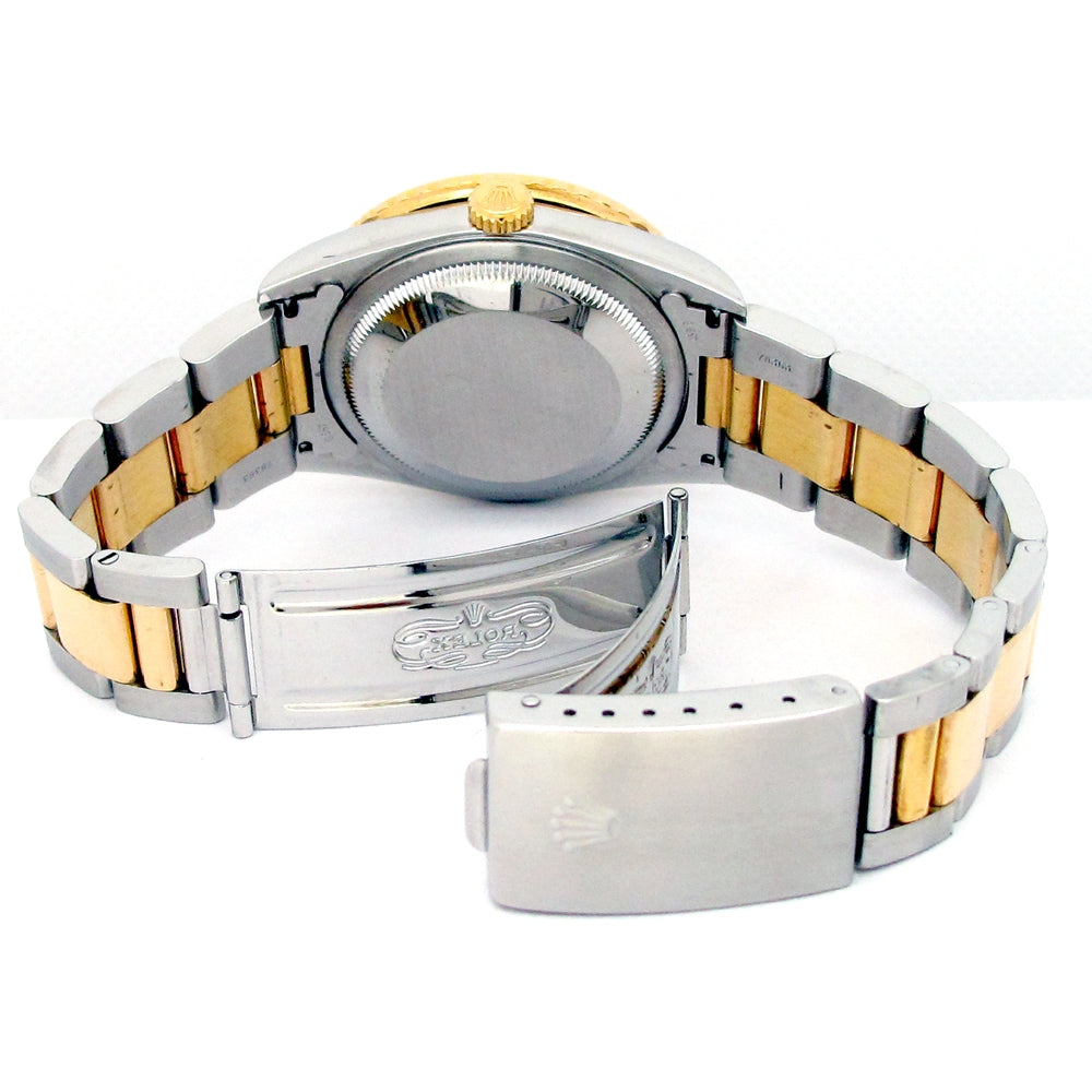 36mm Rolex 18k Yellow Gold and Stainless Steel Oyster Perpetual Datejust Watch