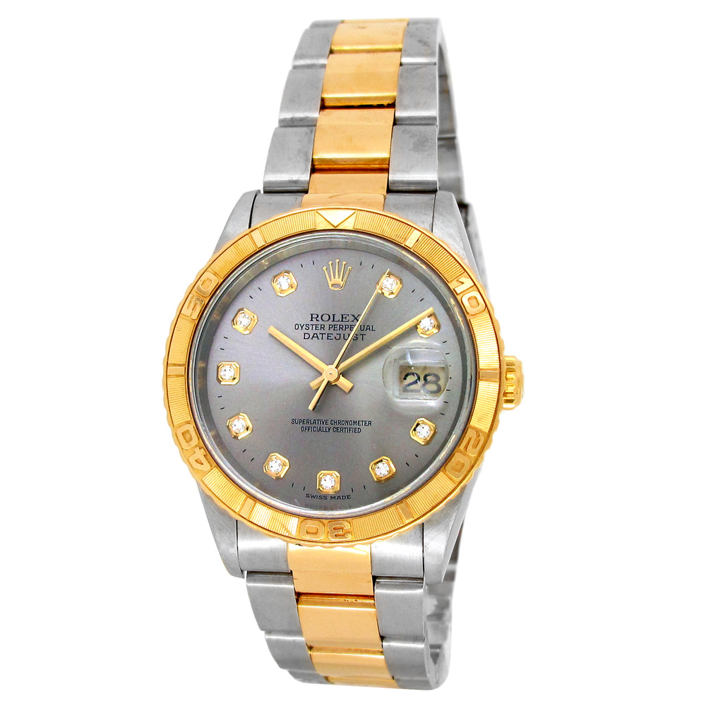 36mm Rolex 18k Yellow Gold and Stainless Steel Oyster Perpetual Datejust Watch