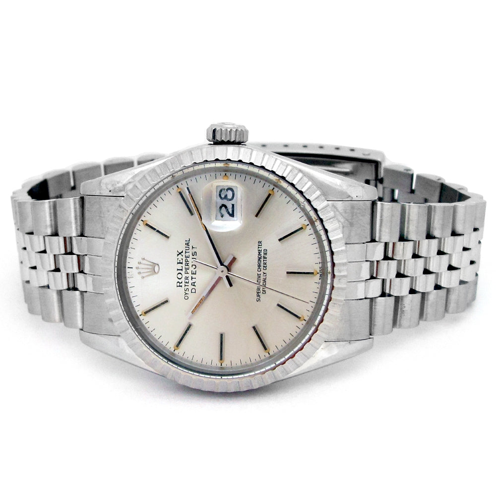 36mm Rolex Stainless Steel Oyster Perpetual Datejust Vintage Watch