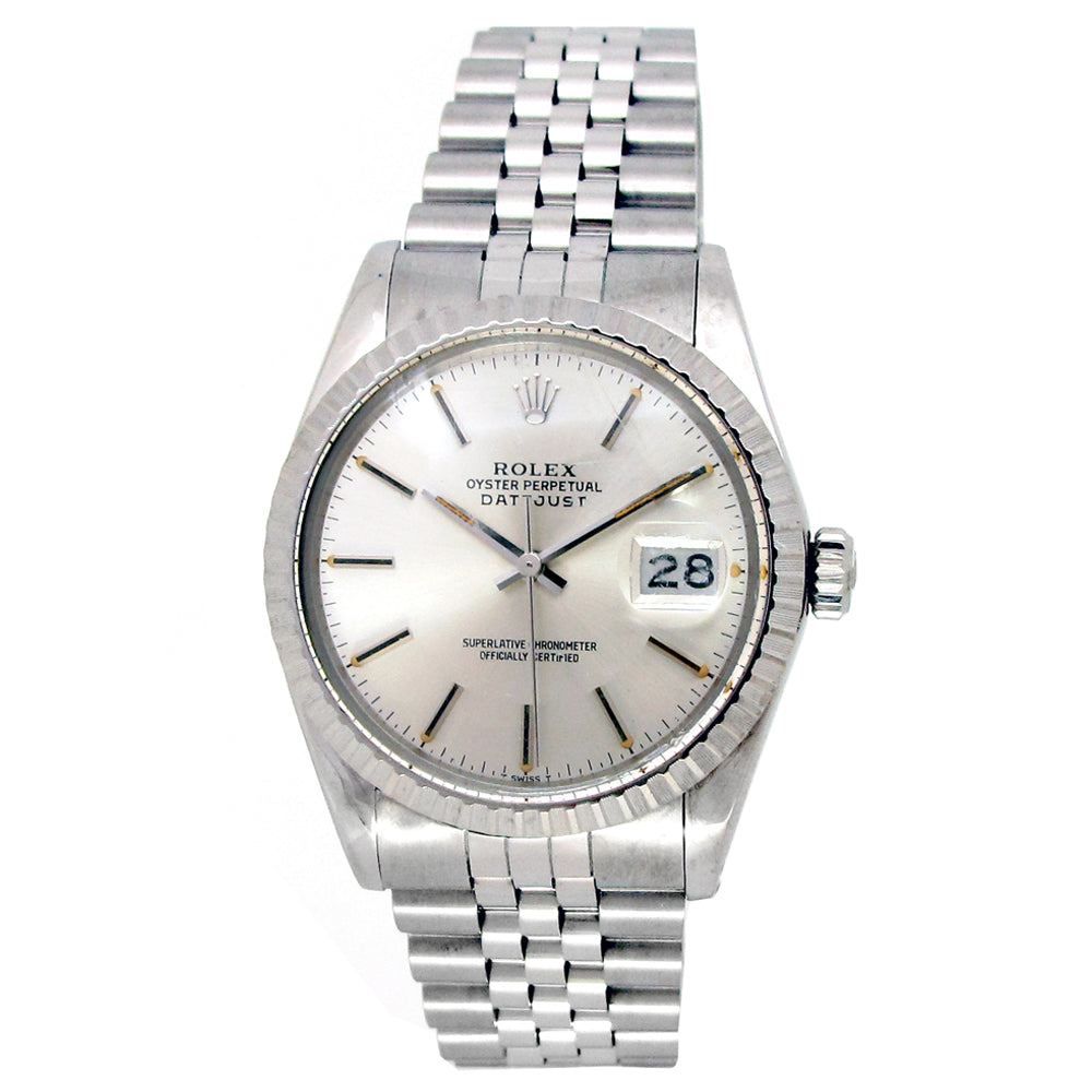 36mm Rolex Stainless Steel Oyster Perpetual Datejust Vintage Watch