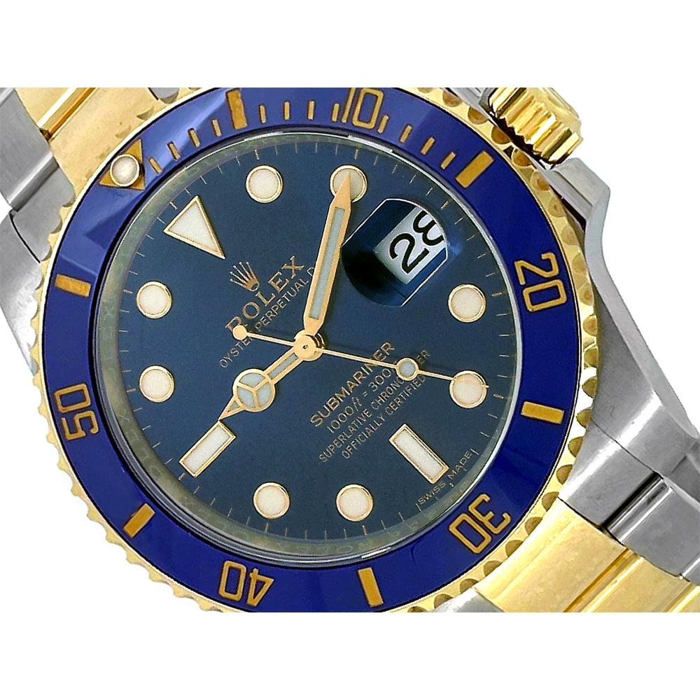 40mm Rolex 18k Yellow Gold and Stainless Steel Oyster Perpetual Submariner Watch