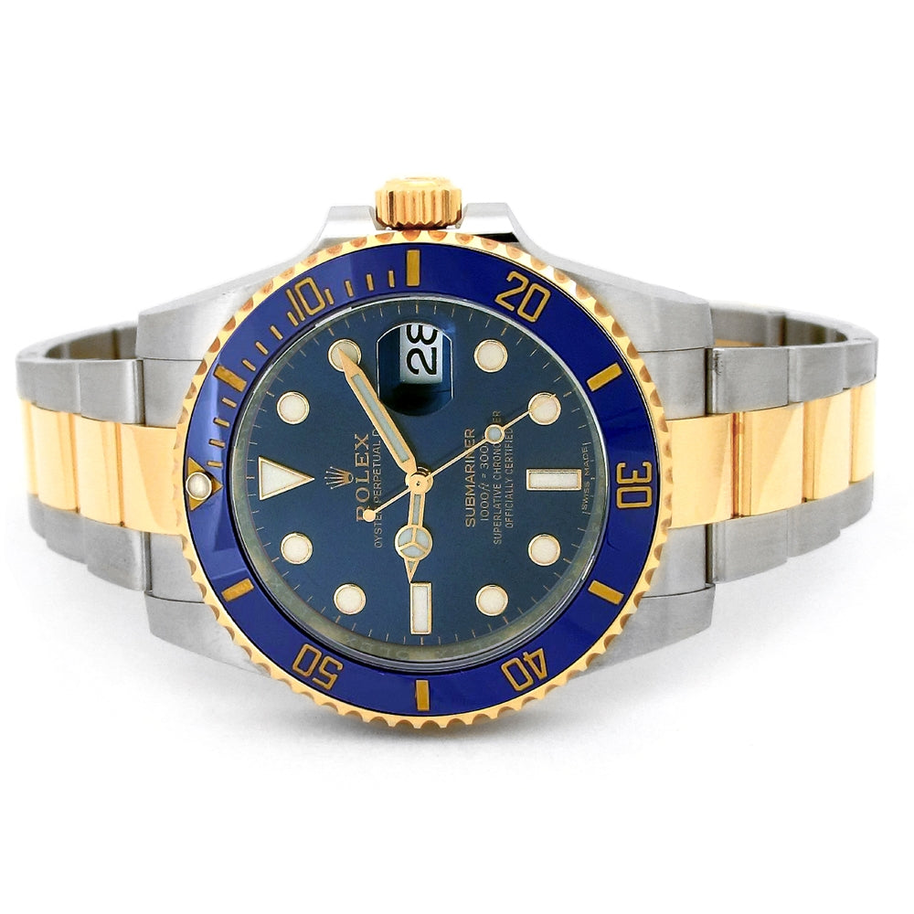 40mm Rolex 18k Yellow Gold and Stainless Steel Oyster Perpetual Submariner Watch