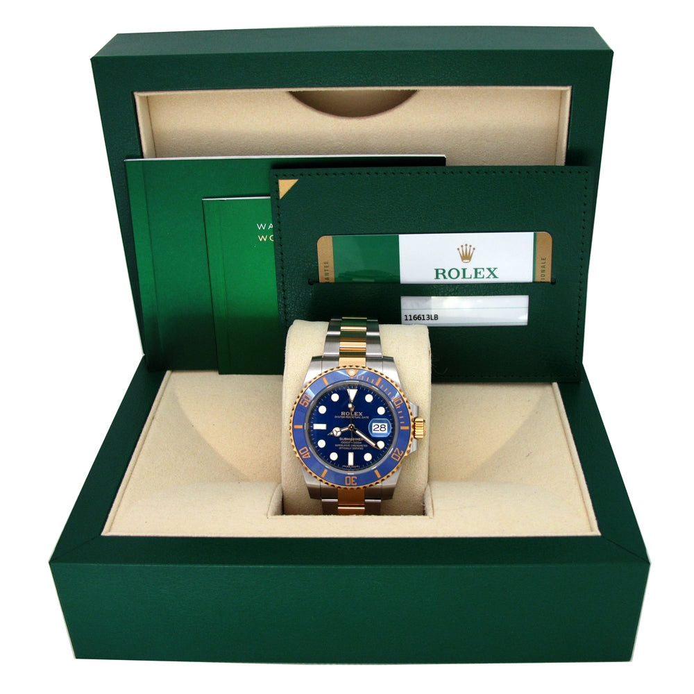 40mm Rolex 18k Yellow Gold and Stainless Steel Oyster Perpetual Submariner Watch