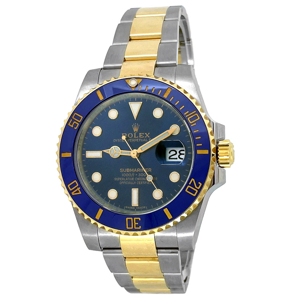 40mm Rolex 18k Yellow Gold and Stainless Steel Oyster Perpetual Submariner Watch