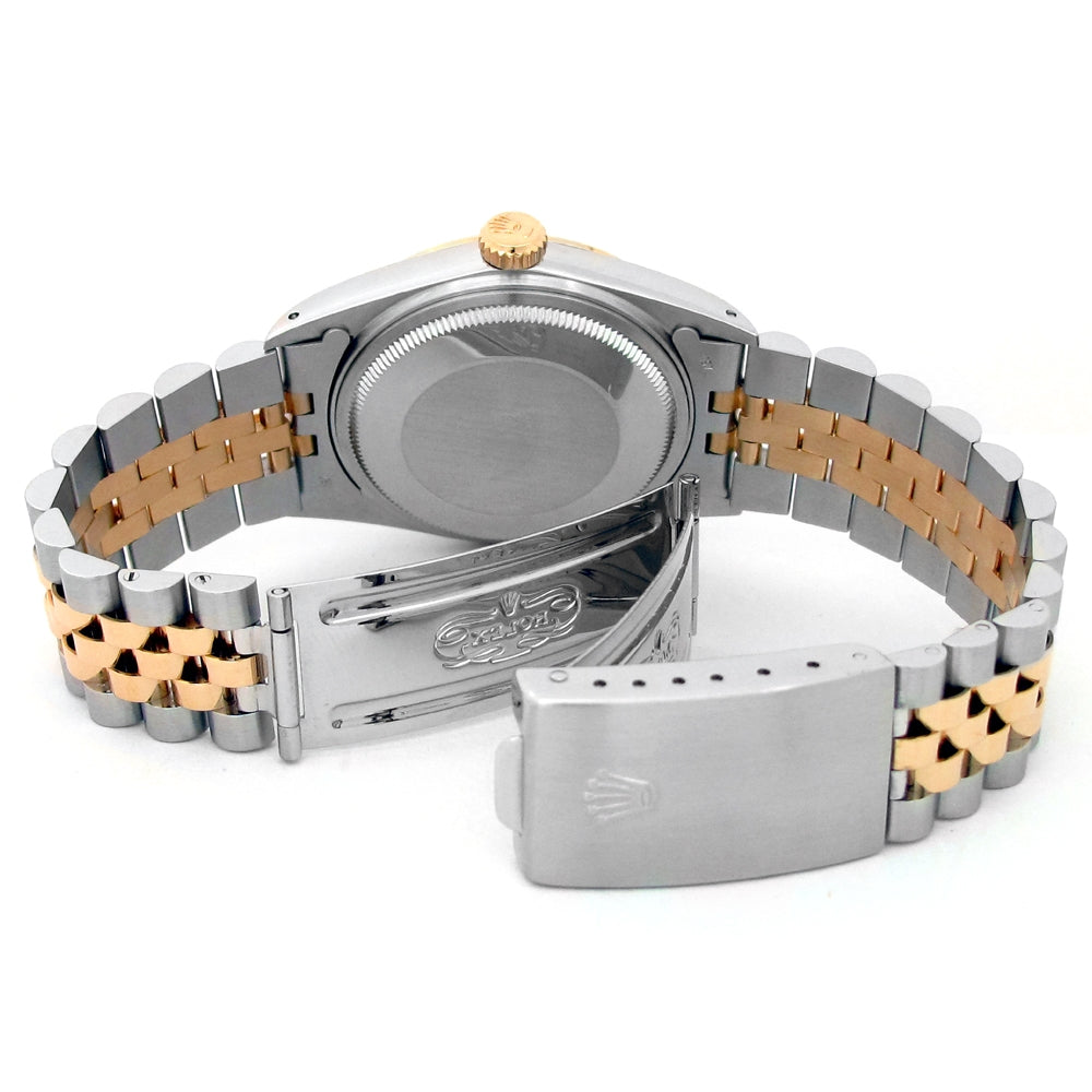 36mm Rolex 18k Yellow Gold and Stainless Steel Oyster Perpetual Datejust Watch