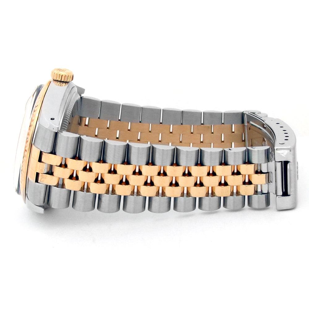 36mm Rolex 18k Yellow Gold and Stainless Steel Oyster Perpetual Datejust Watch