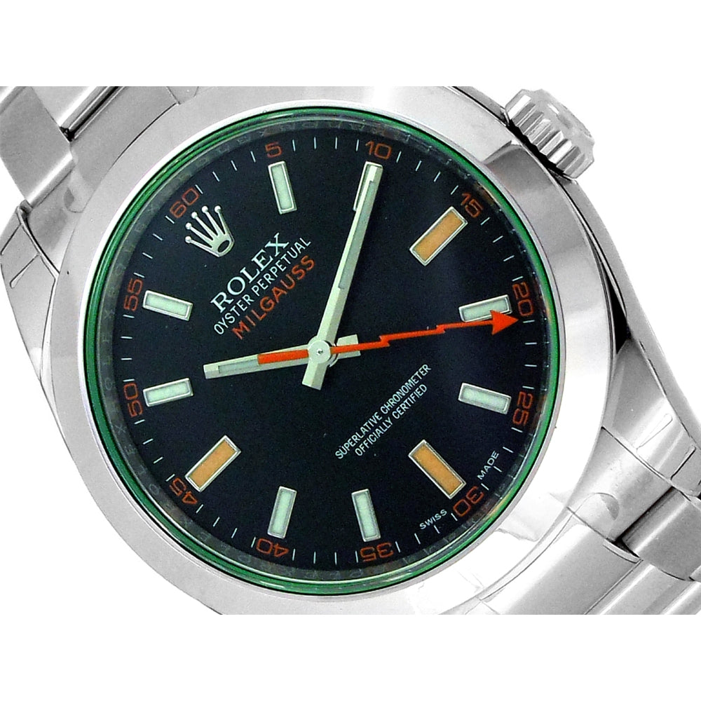 40mm Rolex Stainless Steel Oyster Perpetual Milgauss Watch