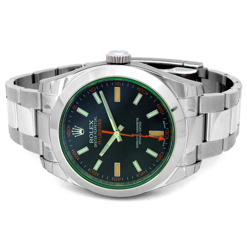 40mm Rolex Stainless Steel Oyster Perpetual Milgauss Watch