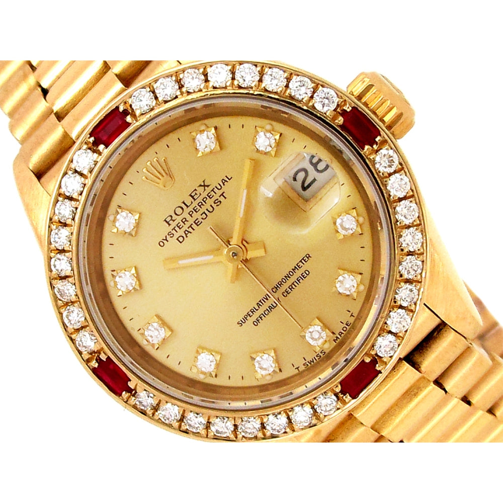 26mm Rolex 18k Yellow Gold Presidential Datejust Watch