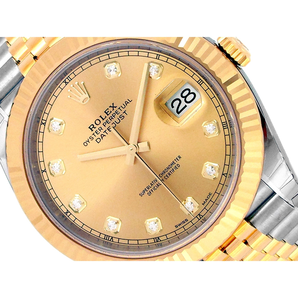 41mm Rolex 18K Yellow Gold and Stainless Steel Oyster Perpetual Datejust II Watch