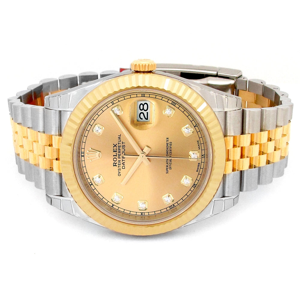 41mm Rolex 18K Yellow Gold and Stainless Steel Oyster Perpetual Datejust II Watch