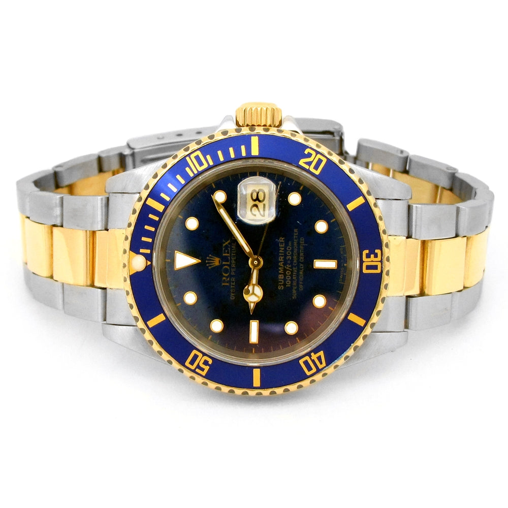40mm Rolex 18k Yellow Gold and Stainless Steel Oyster Perpetual Submariner Watch