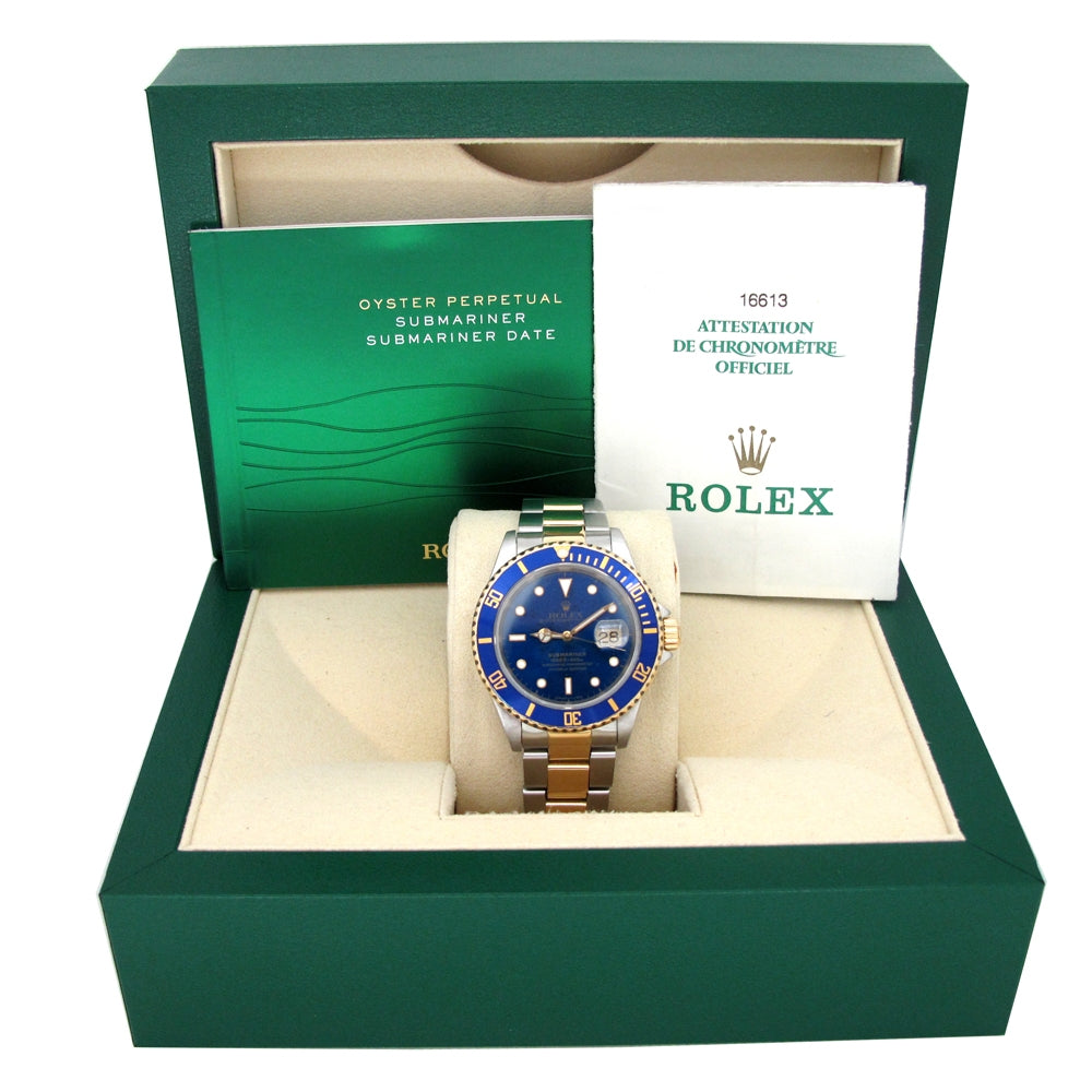 40mm Rolex 18k Yellow Gold and Stainless Steel Oyster Perpetual Submariner Watch