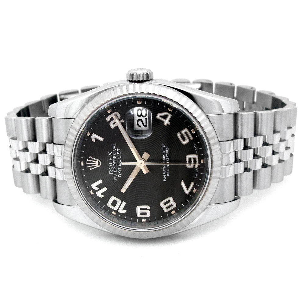 36mm Rolex Stainless Steel Oyster Perpetual Datejust Watch