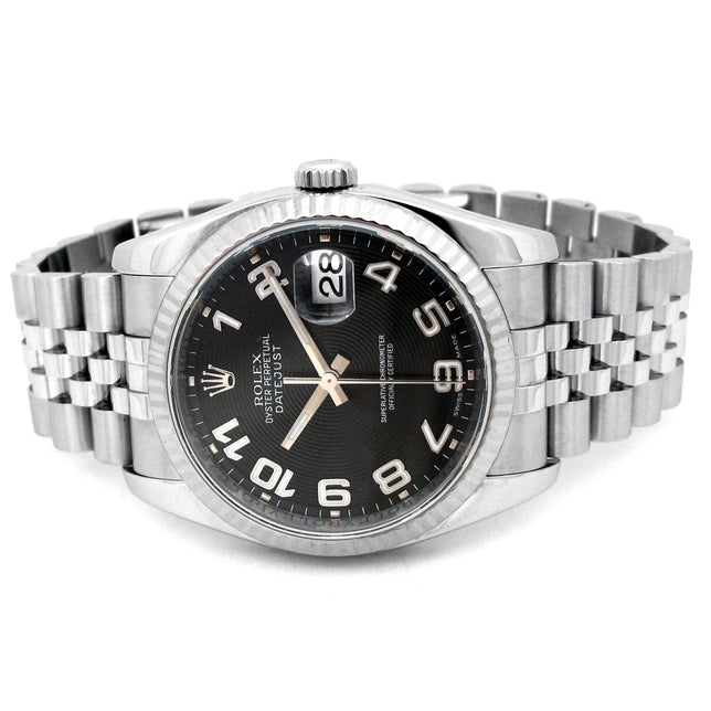 36mm Rolex Stainless Steel Oyster Perpetual Datejust Watch