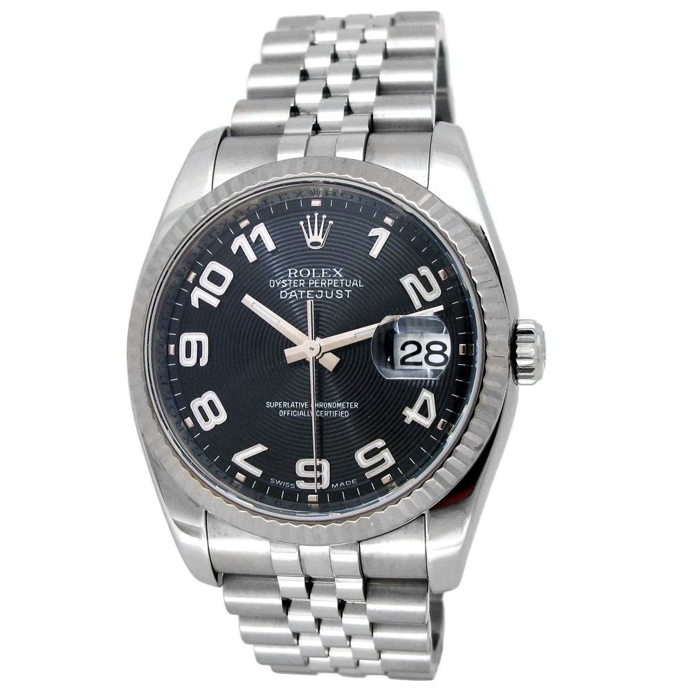 36mm Rolex Stainless Steel Oyster Perpetual Datejust Watch