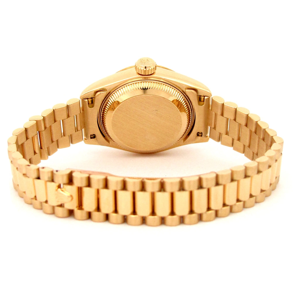 26mm Rolex 18K Yellow Gold Oyster Perpetual Datejust Lady President Watch