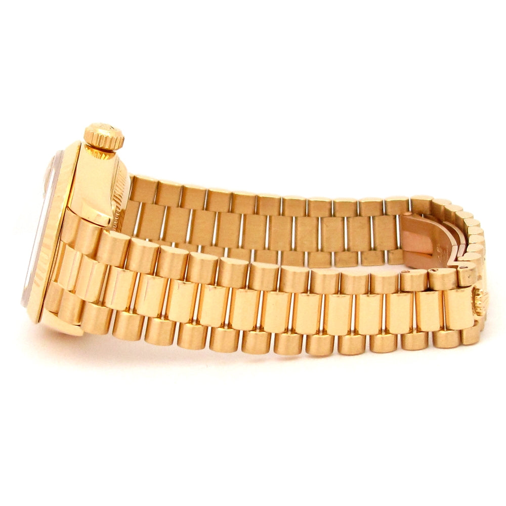 26mm Rolex 18K Yellow Gold Oyster Perpetual Datejust Lady President Watch